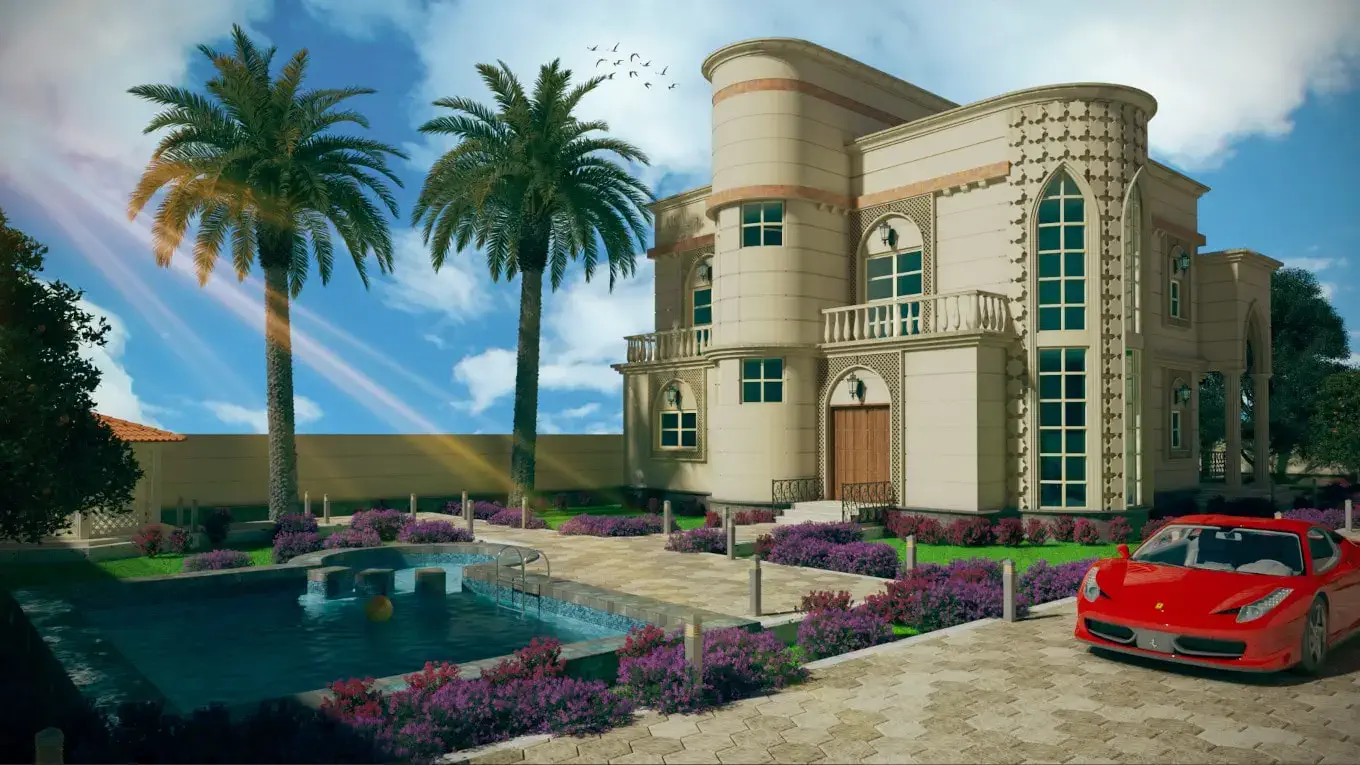 تصميم فيلا شركة مقاولات